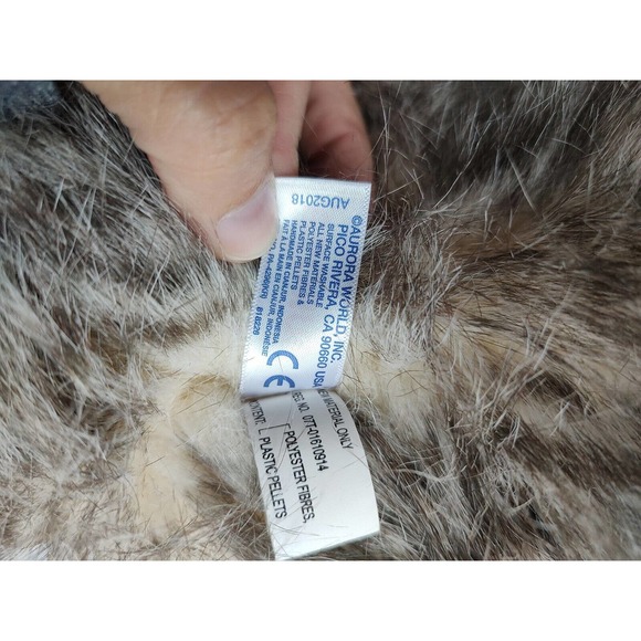 Aurora Soft Fluffy Plush Raccoon Baby Woodland Stuffed Animal Doll 9” Toy - Picture 8 of 9